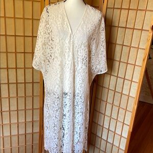 Rusty Kaftan Iris Lace Cream Intimate Cover Up Robe Kaftan